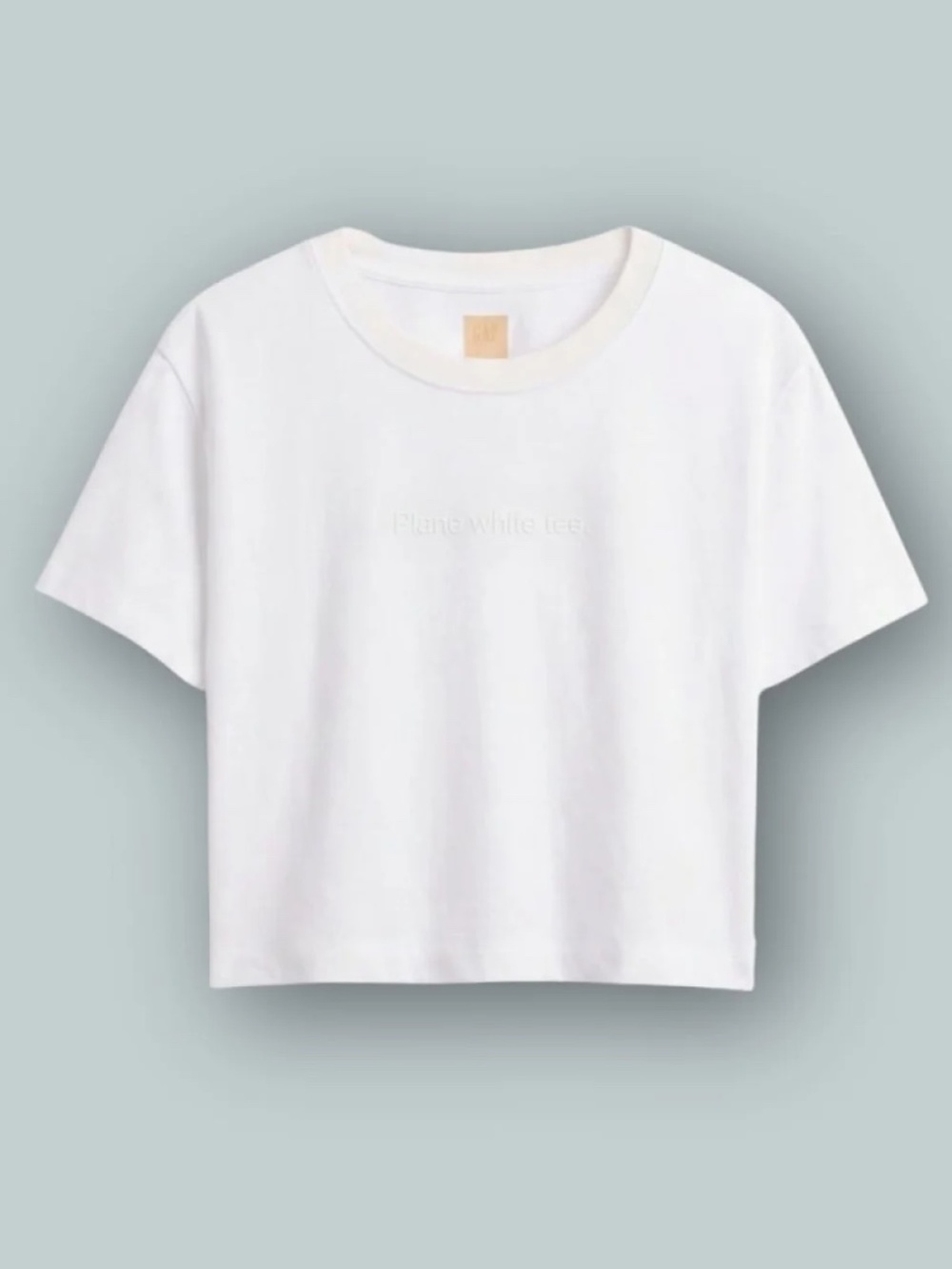 NWT Gap × BÉIS Organic Cotton VintageSoft Crop Graphic T-Shirt Plane White Tee
